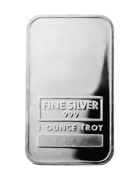 Lingot d'argent 1 once Fine Silver 999 ‰ Lingot d'argent 1 once troy gravé Fine Silver 999 — qualité investissement